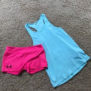 Under Armour spandex shorts and tank